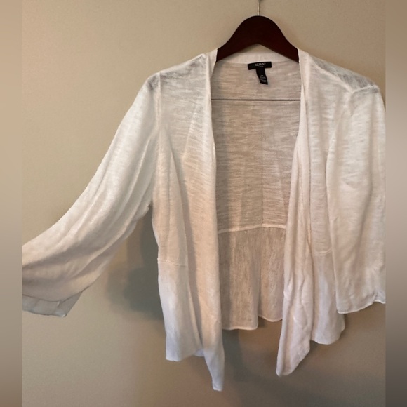 Alfani White Sheer Women's Cardigan - Picture 1 of 4